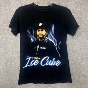 Ice Cube T Shirt Small Black Portrait Graphic Rap Hip Hop West Coast Tee